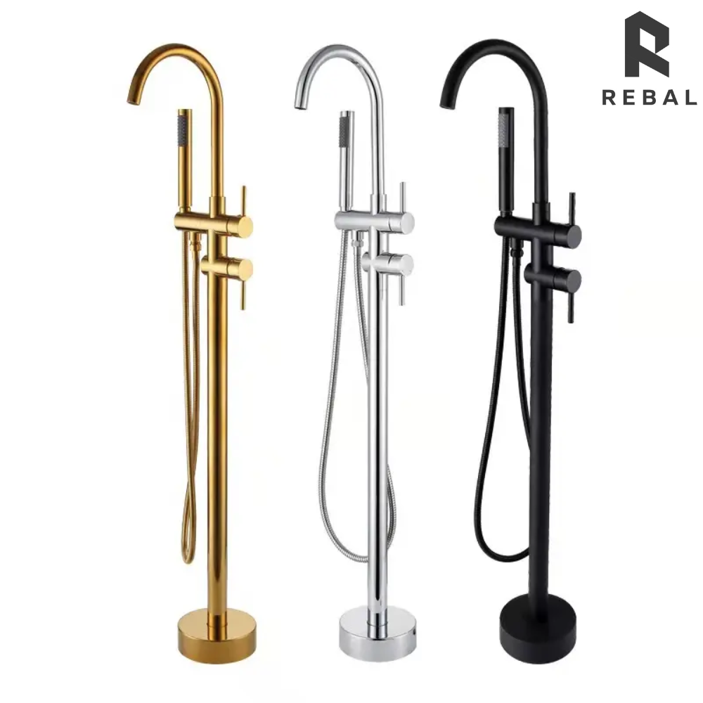 خلاط بانيو كروم ارضي دائري (1)