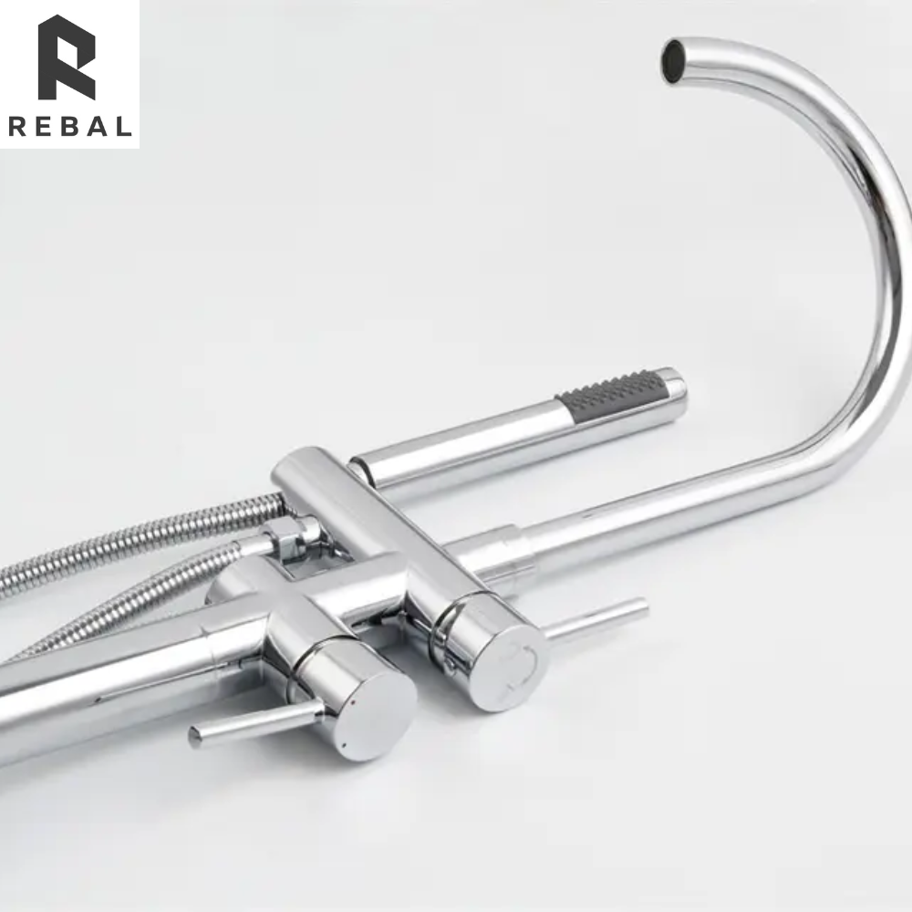 خلاط بانيو كروم ارضي دائري (2)