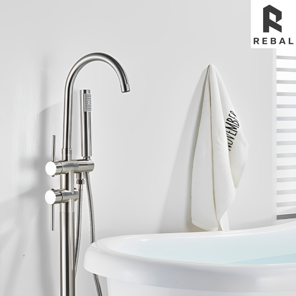 خلاط بانيو كروم ارضي دائري (4)