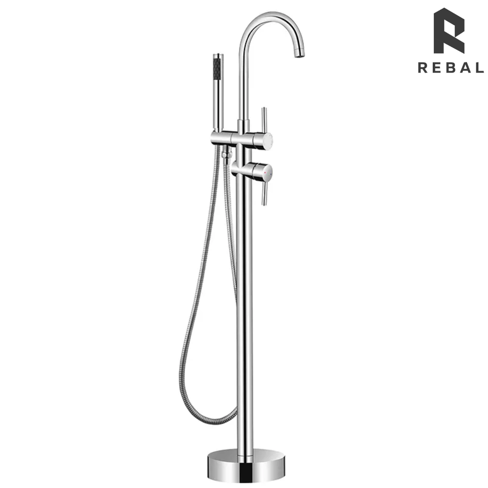 خلاط بانيو كروم ارضي دائري