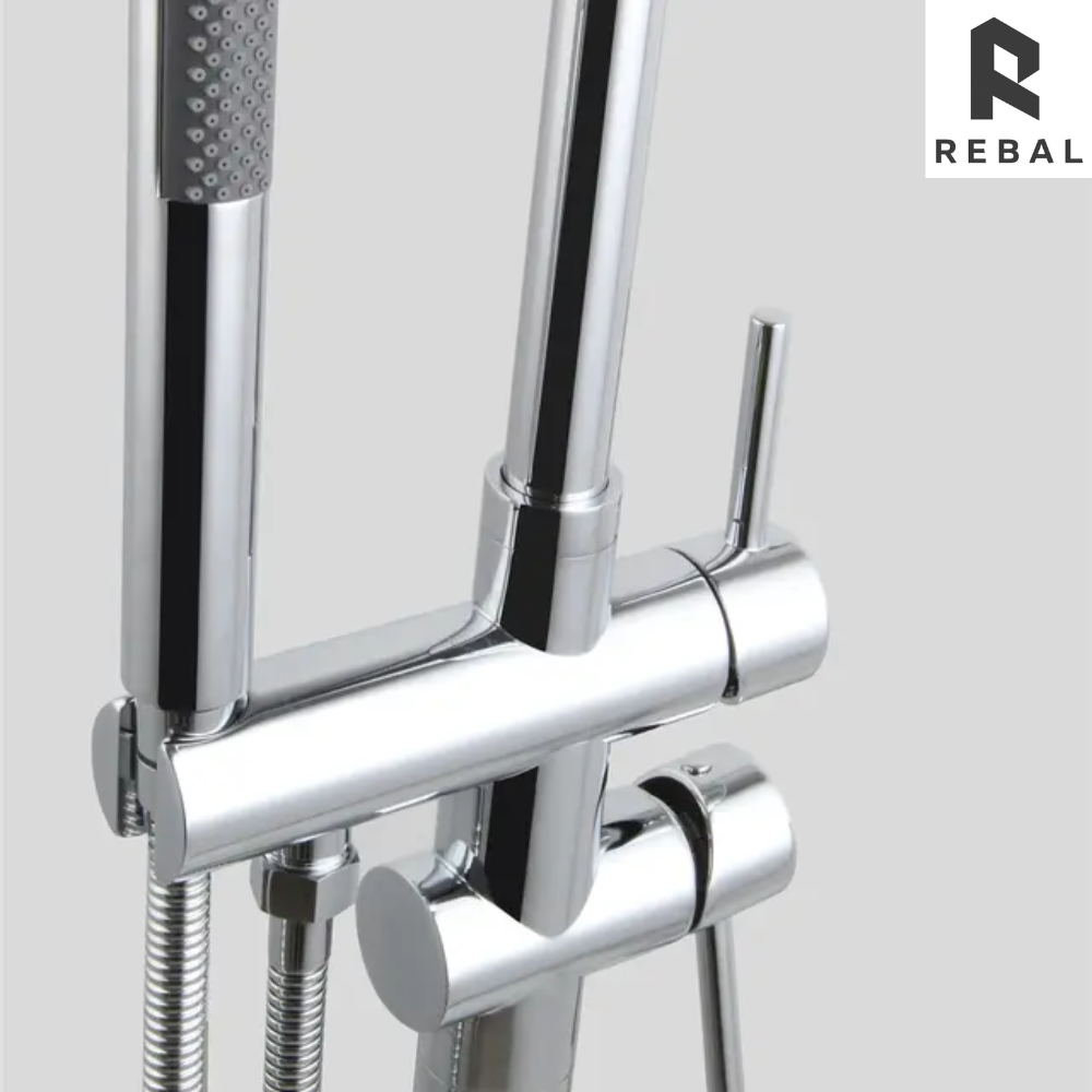 خلاط بانيو كروم ارضي دائري