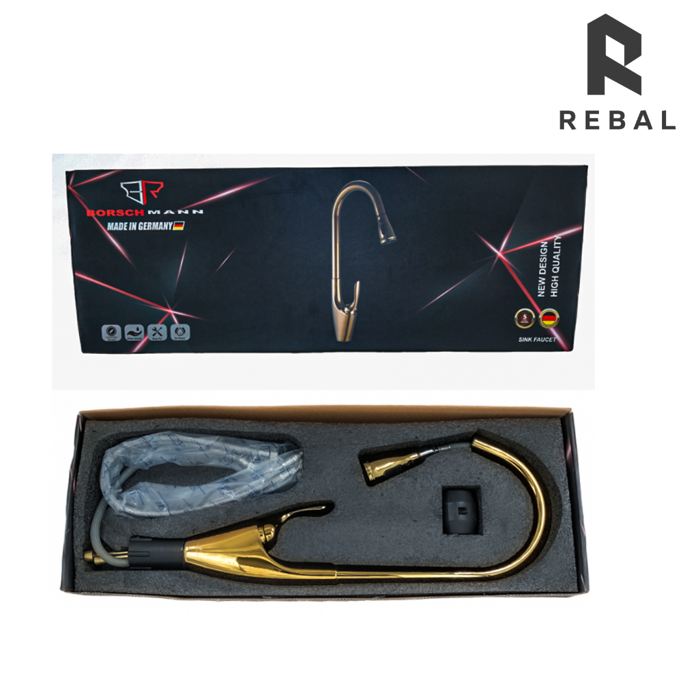 خلاط مطبخ سحب الماني ذهبي BORSH MANN (2)