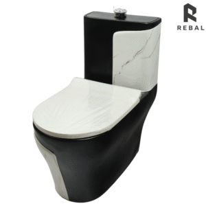 كرسي افرنجي أسود وابيض مرخم مقاس 25