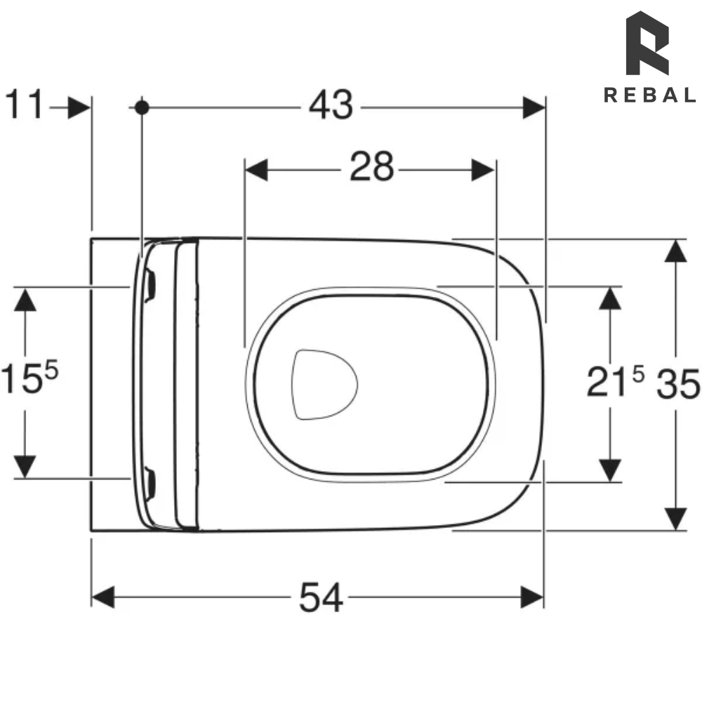 كرسي معلق جيبرت GEBERIT Smyle Square (2)